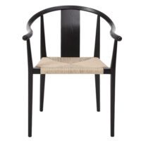 Výprodej Norr 11 designové židle Shanghai Chair - černá s přírodním výpletem