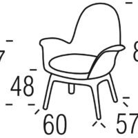 Beltá / Frajumar designová křesla Even výska sedáku 48cm