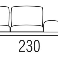 Belta Frajumar designove sedacky Slim 230cm bez podrucek 35775 belta frajumar designove sedacky slim 230cm