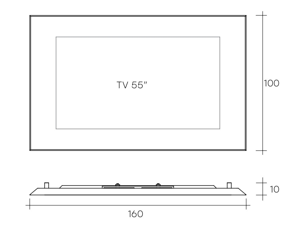 Fiam designove televizni ramy Mirage pro TV 55quot 52537 fiam designove televizni ramy mirage pro tv 55 quot
