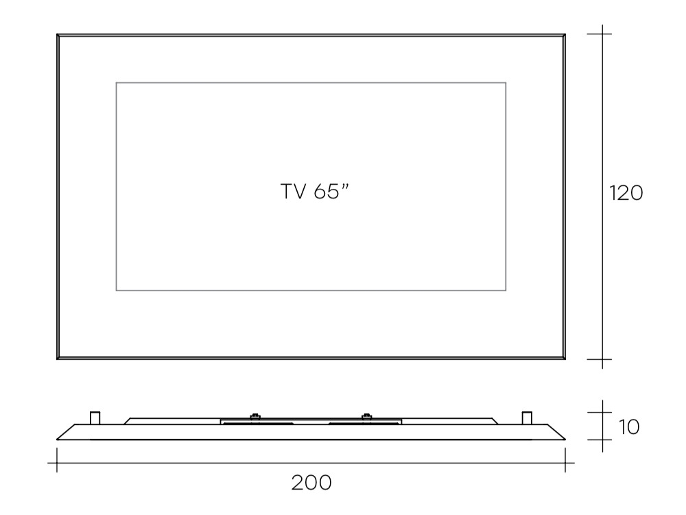 Fiam designove televizni ramy Mirage pro TV 65quot 52641 fiam designove televizni ramy mirage pro tv 65 quot