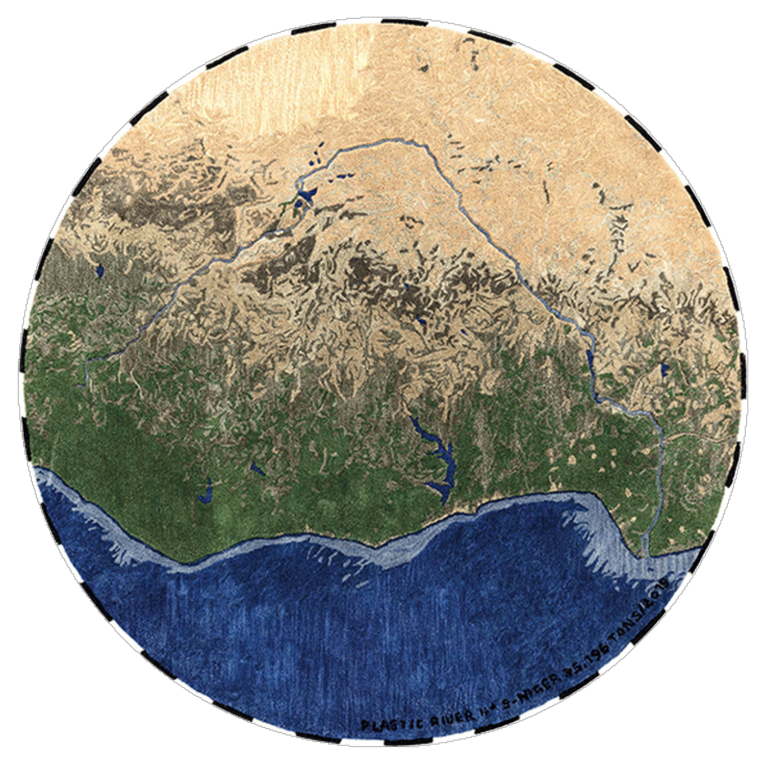 GAN designove koberce Plastic Rivers Niger 154962 gan designove koberce plastic rivers niger